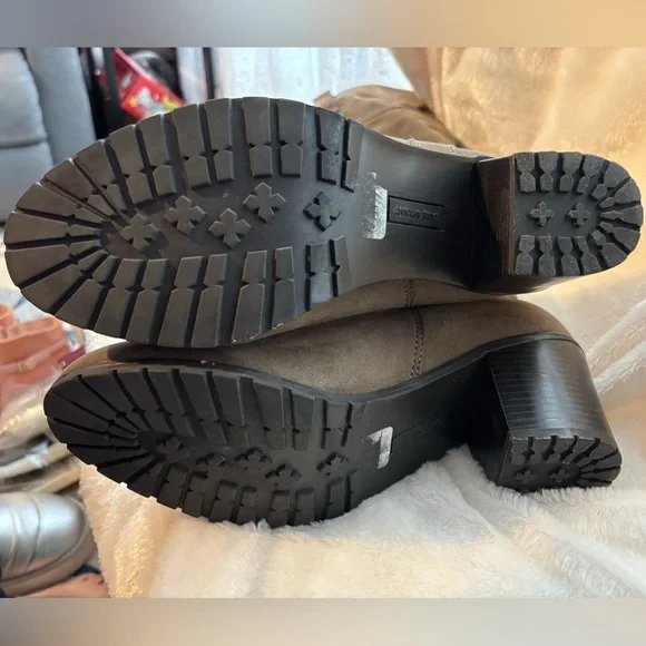 Lane Bryant Taupe Block Heeled Boots size 11 - Picture 5 of 10